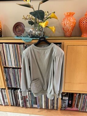 PRICE DROP:VTG 80s EJ HARPER NW/OT lined,Gray LAMBSKIN LEATHER TRACK SUIT, M